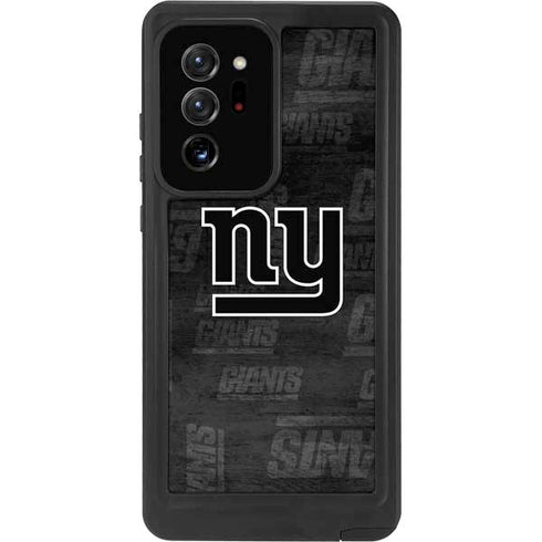 NFL New York Giants Black & White Galaxy Note20 Ultra 5G Waterproof Case