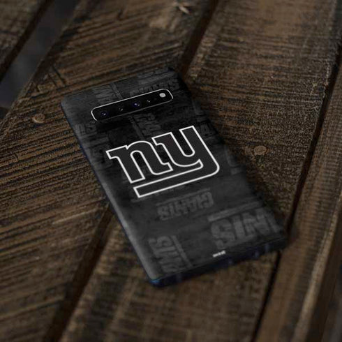 NFL New York Giants Black & White Galaxy S10 Plus Skin
