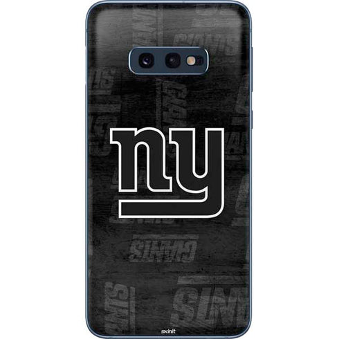 NFL New York Giants Black & White Galaxy S10e Skin