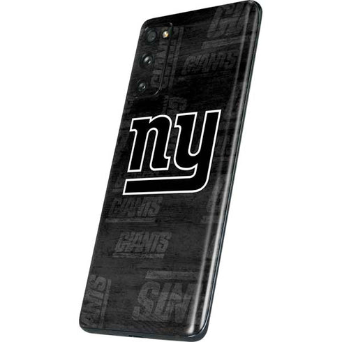 NFL New York Giants Black & White Galaxy S20 Fan Edition Skin