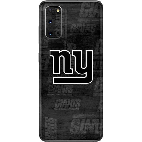 NFL New York Giants Black & White Galaxy S20 Skin