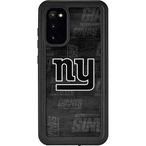 NFL New York Giants Black & White Galaxy S20 Waterproof Case