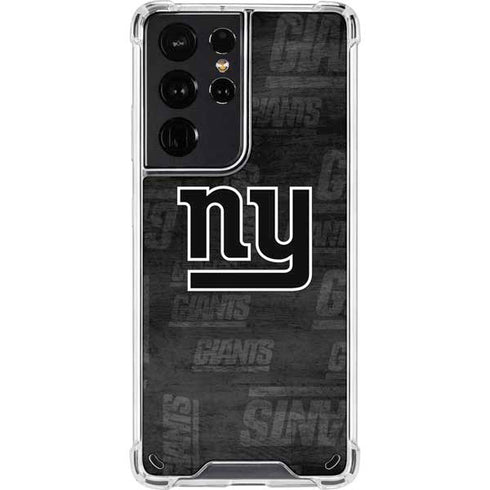 NFL New York Giants Black & White Galaxy S21 Ultra 5G Clear Case