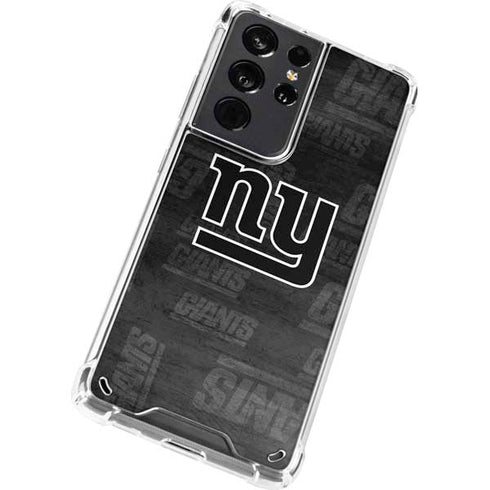 NFL New York Giants Black & White Galaxy S21 Ultra 5G Clear Case