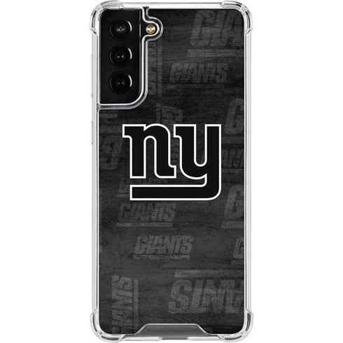 NFL New York Giants Black & White Galaxy S22 Plus Clear Case