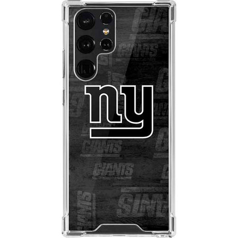 NFL New York Giants Black & White Galaxy S22 Ultra Clear Case