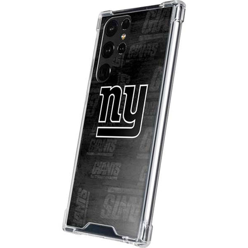 NFL New York Giants Black & White Galaxy S22 Ultra Clear Case