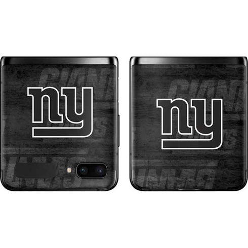 NFL New York Giants Black & White Galaxy Z Flip Skin