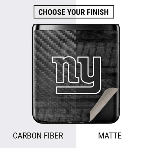 NFL New York Giants Black & White Galaxy Z Flip Skin