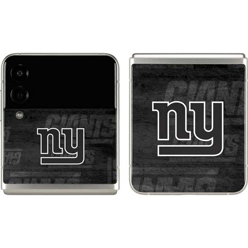 NFL New York Giants Black & White Galaxy Z Flip3 5G Skin