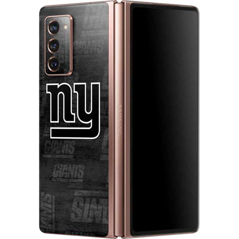 NFL New York Giants Black & White Galaxy Z Fold2 5G Skin
