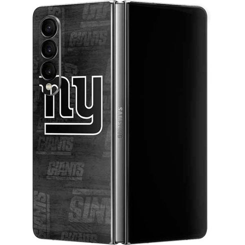 NFL New York Giants Black & White Galaxy Z Fold4 5G Skin