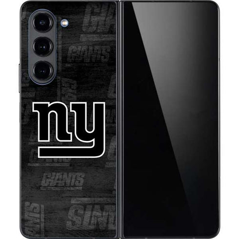 NFL New York Giants Black & White Galaxy Z Fold5 5G Skin
