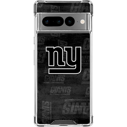 NFL New York Giants Black & White Google Pixel 7 Pro Clear Case