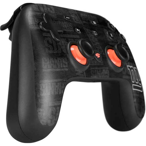 NFL New York Giants Black & White Google Stadia Controller Skin