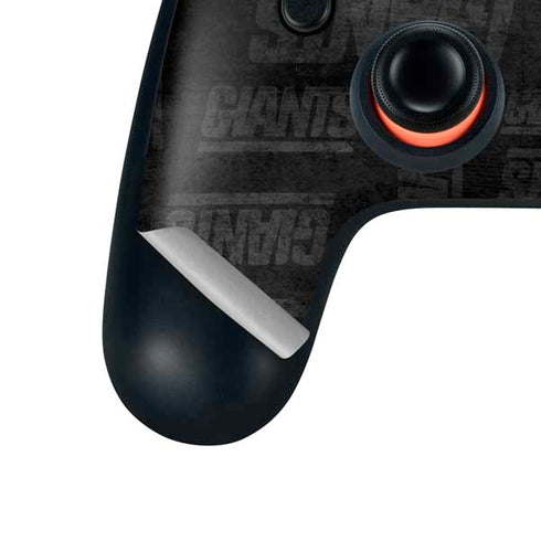 NFL New York Giants Black & White Google Stadia Controller Skin