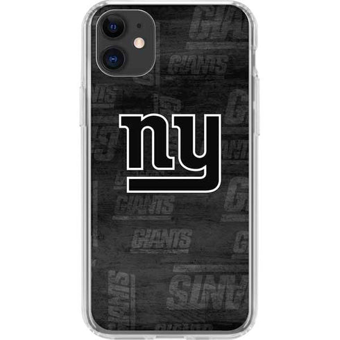 NFL New York Giants Black & White iPhone 11 Clear Case