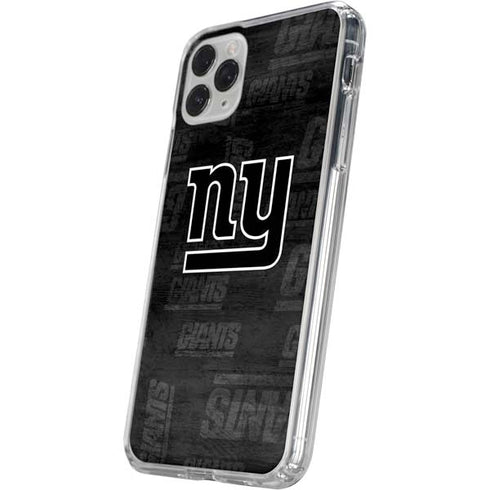 NFL New York Giants Black & White iPhone 11 Pro Clear Case