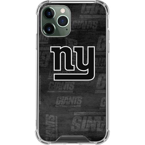 NFL New York Giants Black & White iPhone 11 Pro Max Clear Case