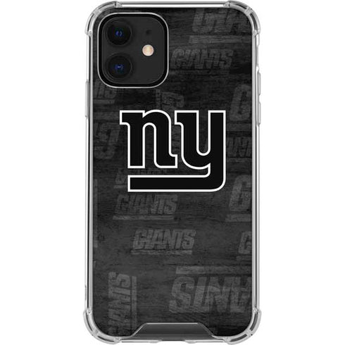 NFL New York Giants Black & White iPhone 12 Clear Case
