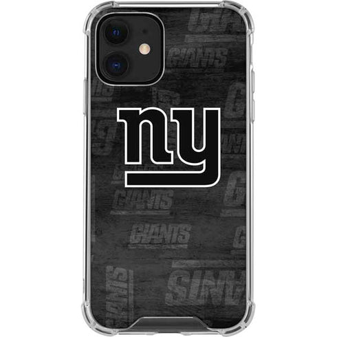 NFL New York Giants Black & White iPhone 12 Mini Clear Case