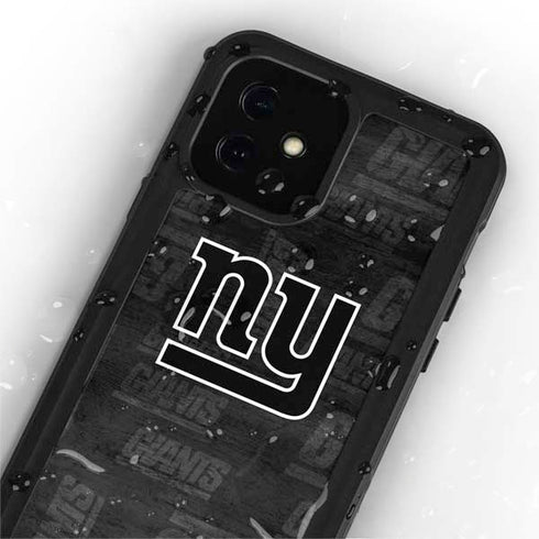 NFL New York Giants Black & White iPhone 12 Mini Waterproof Case