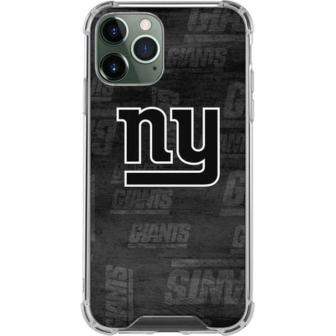NFL New York Giants Black & White iPhone 12 Pro Max Clear Case