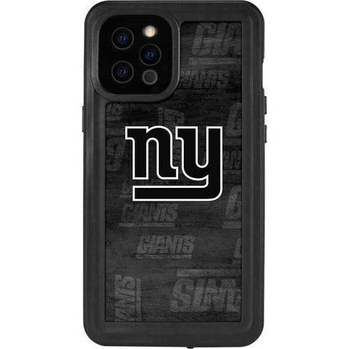 NFL New York Giants Black & White iPhone 12 Pro Max Waterproof Case
