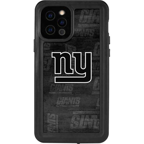 NFL New York Giants Black & White iPhone 12 Pro Waterproof Case