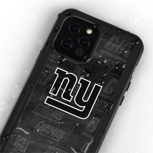 NFL New York Giants Black & White iPhone 12 Pro Waterproof Case