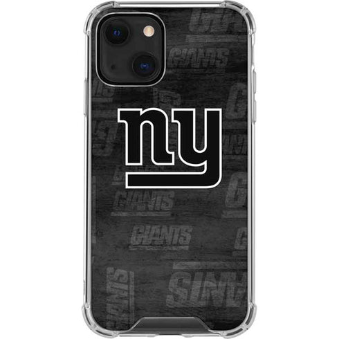 NFL New York Giants Black & White iPhone 13 Clear Case