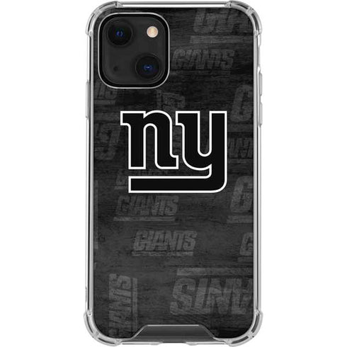 NFL New York Giants Black & White iPhone 13 Mini Clear Case