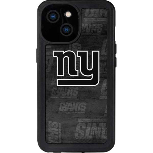 NFL New York Giants Black & White iPhone 13 Mini Waterproof Case