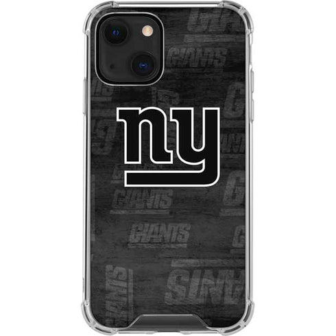NFL New York Giants Black & White iPhone 15 Plus Clear Case