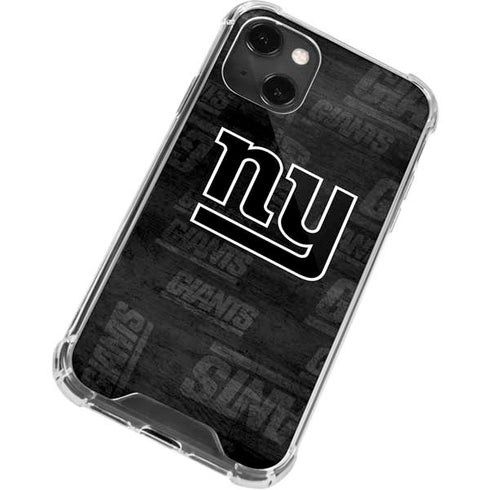 NFL New York Giants Black & White iPhone 15 Plus Clear Case