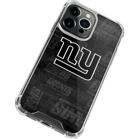 NFL New York Giants Black & White iPhone 15 Pro Clear Case