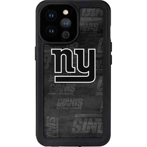 NFL New York Giants Black & White iPhone 14 Pro Max Waterproof Case