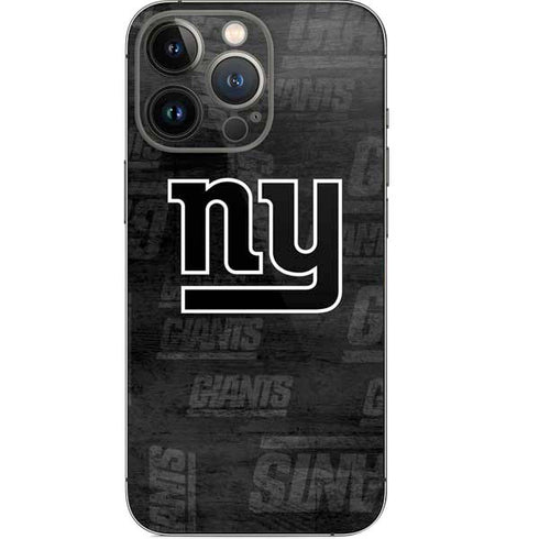 NFL New York Giants Black & White iPhone 15 Pro Skin