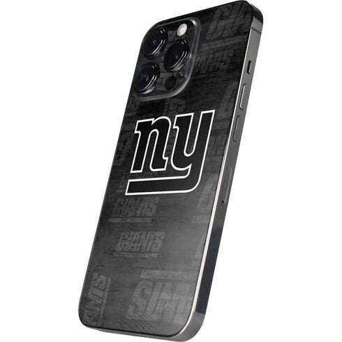 NFL New York Giants Black & White iPhone 15 Pro Skin