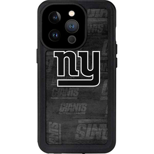 NFL New York Giants Black & White iPhone 14 Pro Waterproof Case