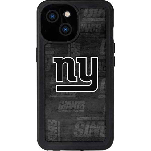 NFL New York Giants Black & White iPhone 15 Waterproof Case