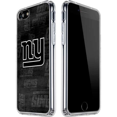 NFL New York Giants Black & White iPhone SE (2nd & 3rd Gen) Clear Case