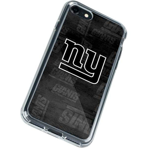 NFL New York Giants Black & White iPhone SE (2nd & 3rd Gen) Clear Case