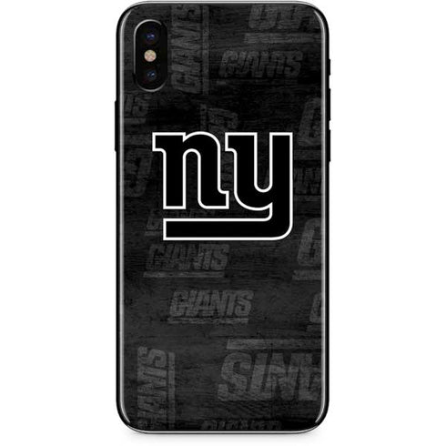 NFL New York Giants Black & White iPhone X Skin