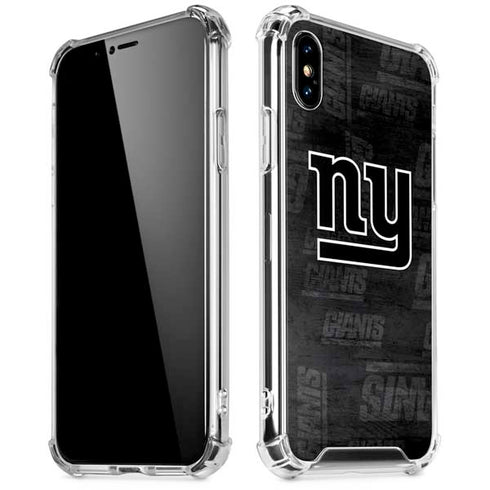 NFL New York Giants Black & White iPhone X/XS Clear Case