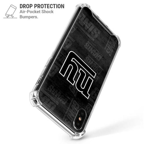 NFL New York Giants Black & White iPhone X/XS Clear Case