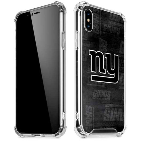 NFL New York Giants Black & White iPhone XS Max Clear Case