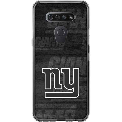 NFL New York Giants Black & White LG K51/Q51 Clear Case