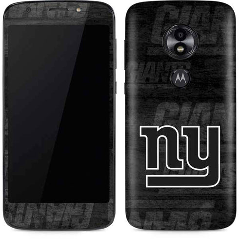 NFL New York Giants Black & White Moto E5 Play Skin
