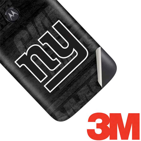 NFL New York Giants Black & White Moto E5 Play Skin